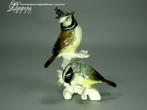 Купить фарфоровые статуэтки KARL ENS Хохлатые синицы